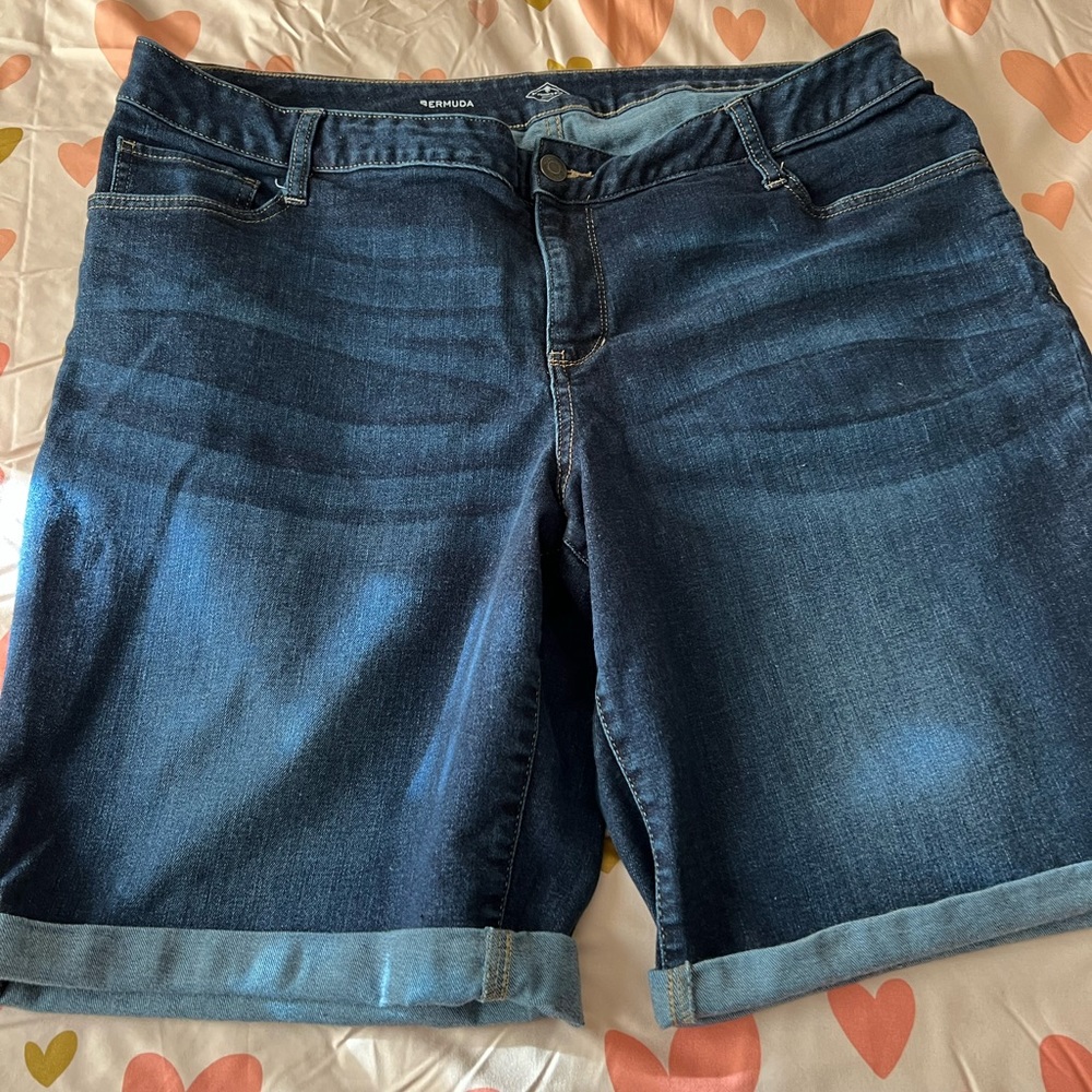 Women plus size Jean Bermudas